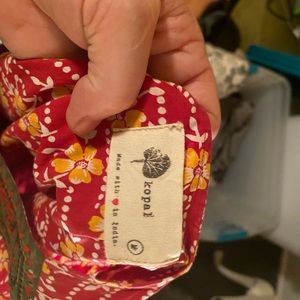 Red and gold peasant tunic